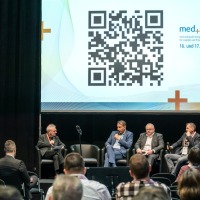 Prof. von Eiff im Podium auf der med.Logistica 2023.